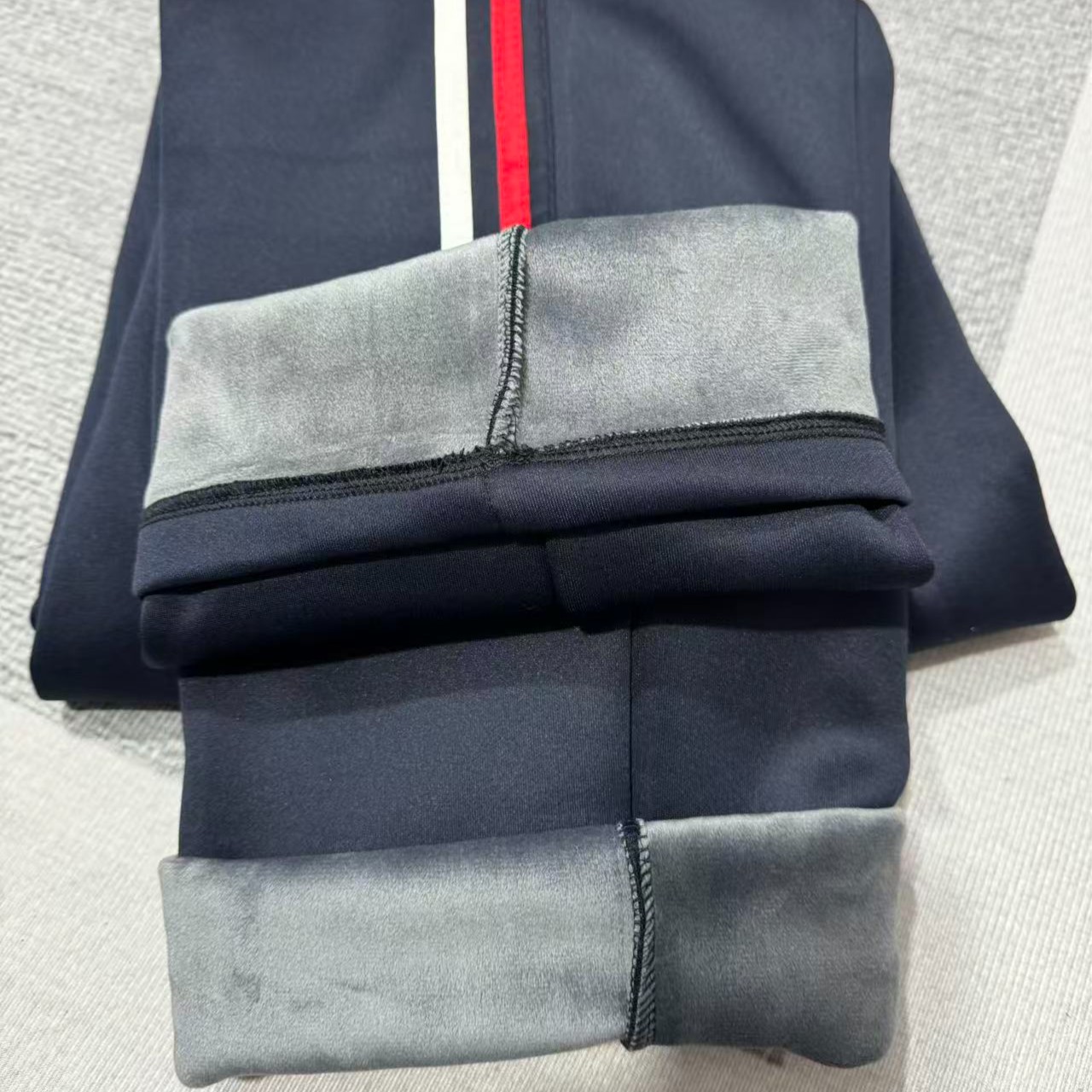 校服裤冬季藏青色二条杠直筒裤一道杠小学初中高中学生裤耐磨加厚