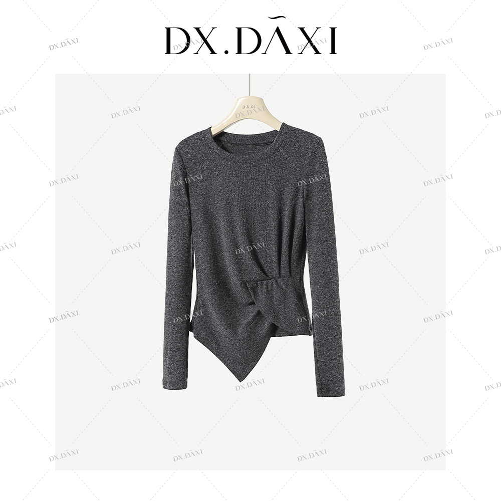 代大喜【腰线陷阱】设计感打底针织衫2025冬季新款时尚百搭内搭上衣