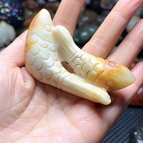 白玉菩提吊坠摆件