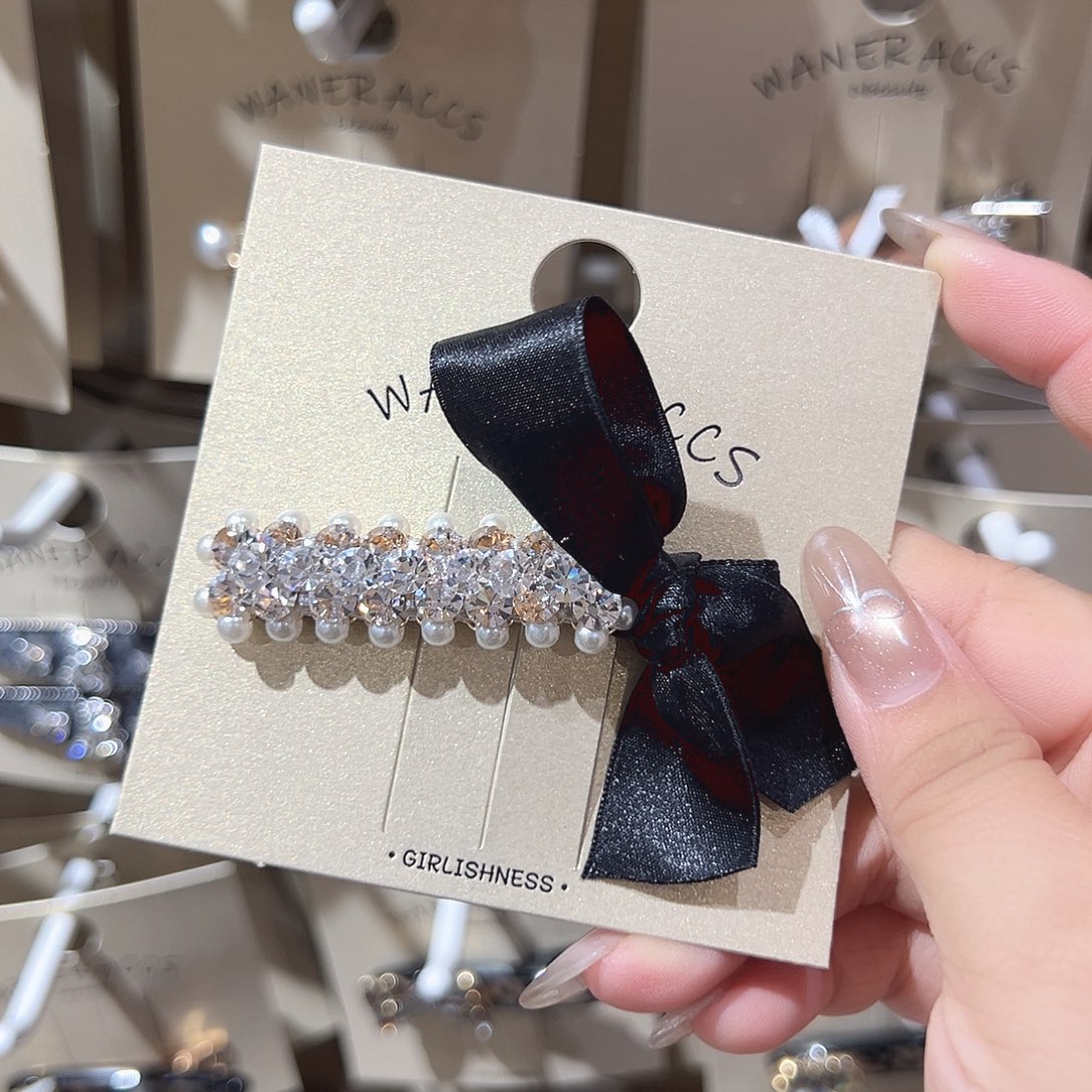 非金属排钻黑色蝴蝶结鸭夹一只