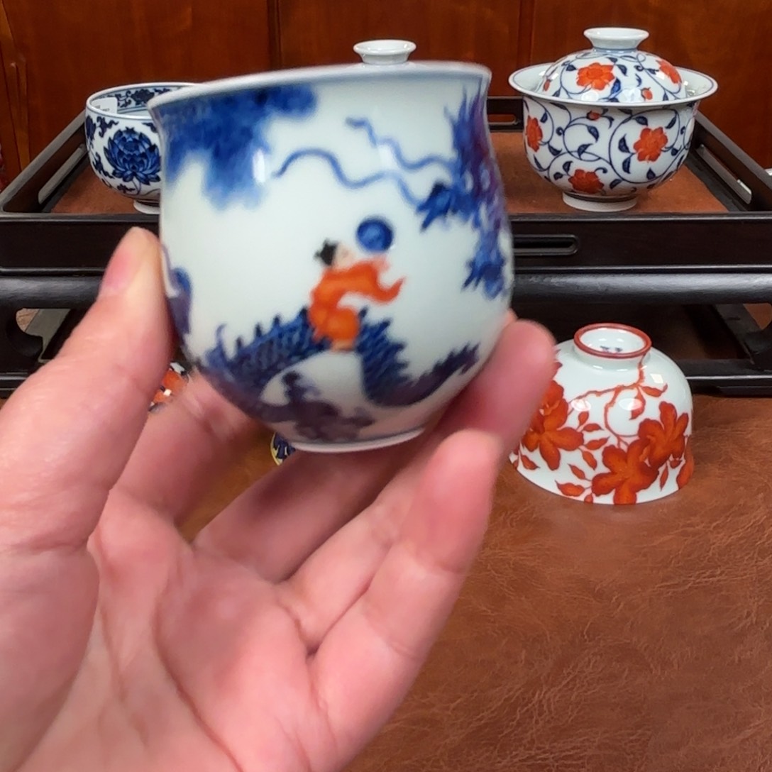 景德镇陶瓷小龙女福袋杯
