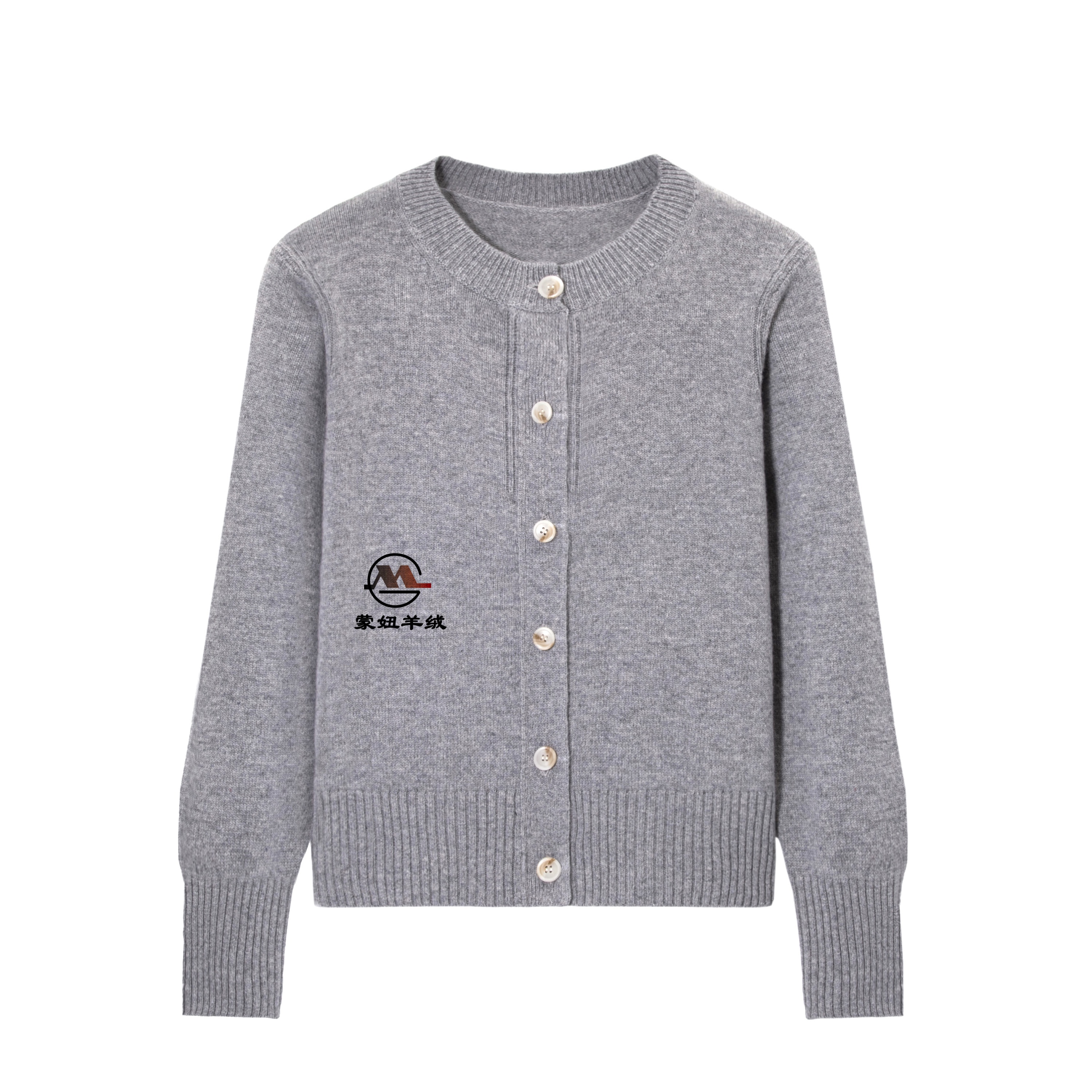 羊绒圆领加厚秋冬女开衫长袖长袖短款宽松休闲百搭羊绒衫针织