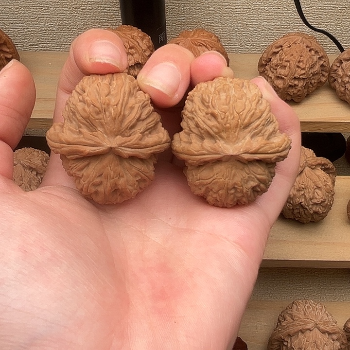 吊坠文玩核桃39尺全品白狮子有些色差