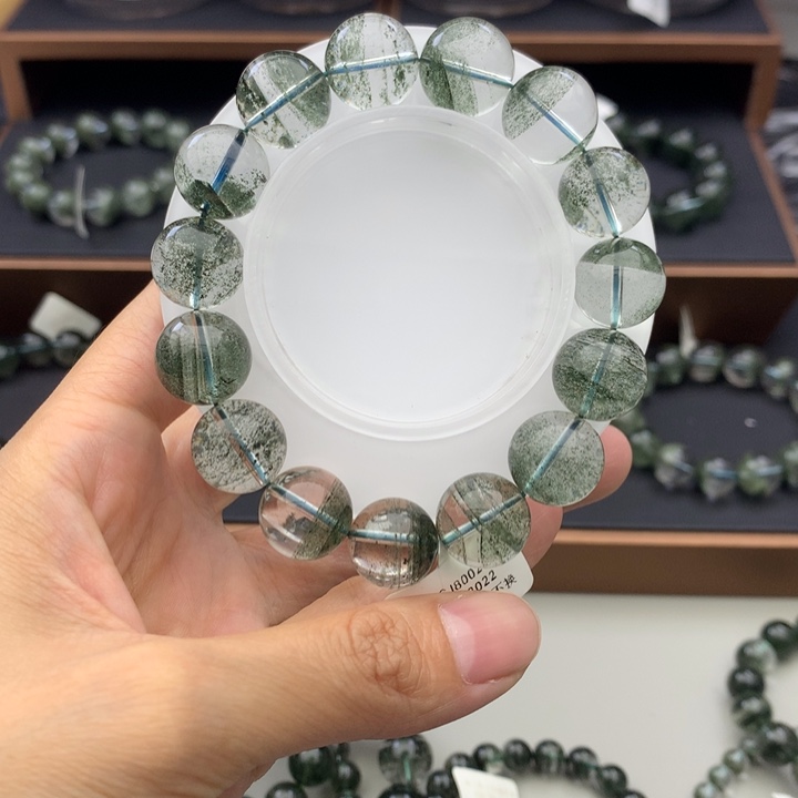 未镶嵌手链水晶绿幽灵