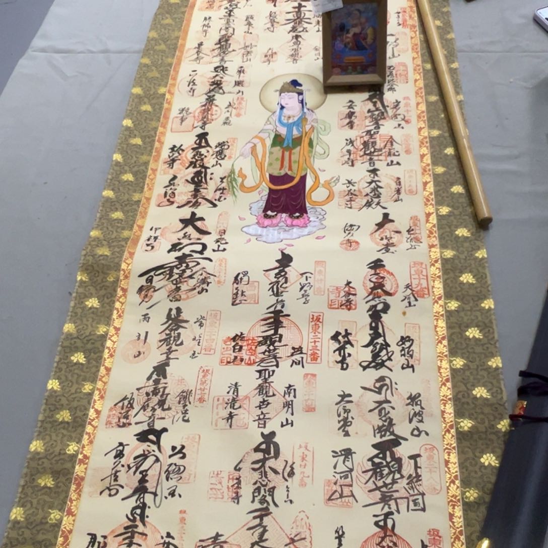 国画破*手绘临摹人物挂轴