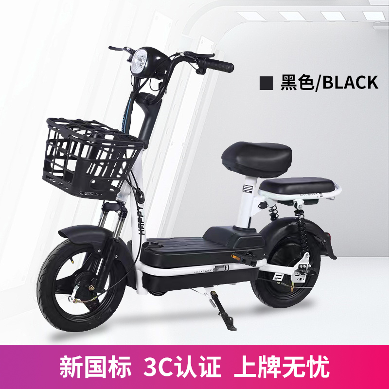 新国标48v电动车新款成人双人骑行代步电动自行车