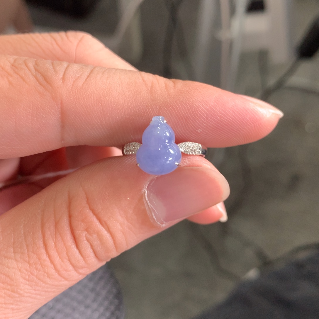 翡翠18K金镶嵌戒指翡翠