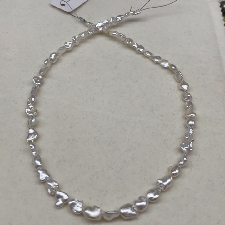 颈饰未镶嵌海水珍珠澳白keshi5.5-7