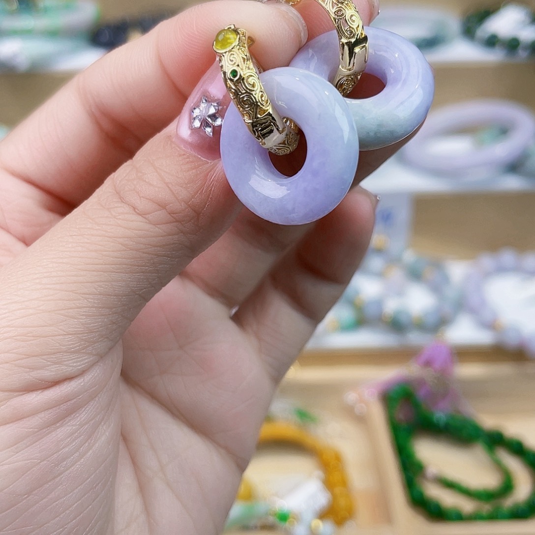 翡翠未镶嵌手链耳坠