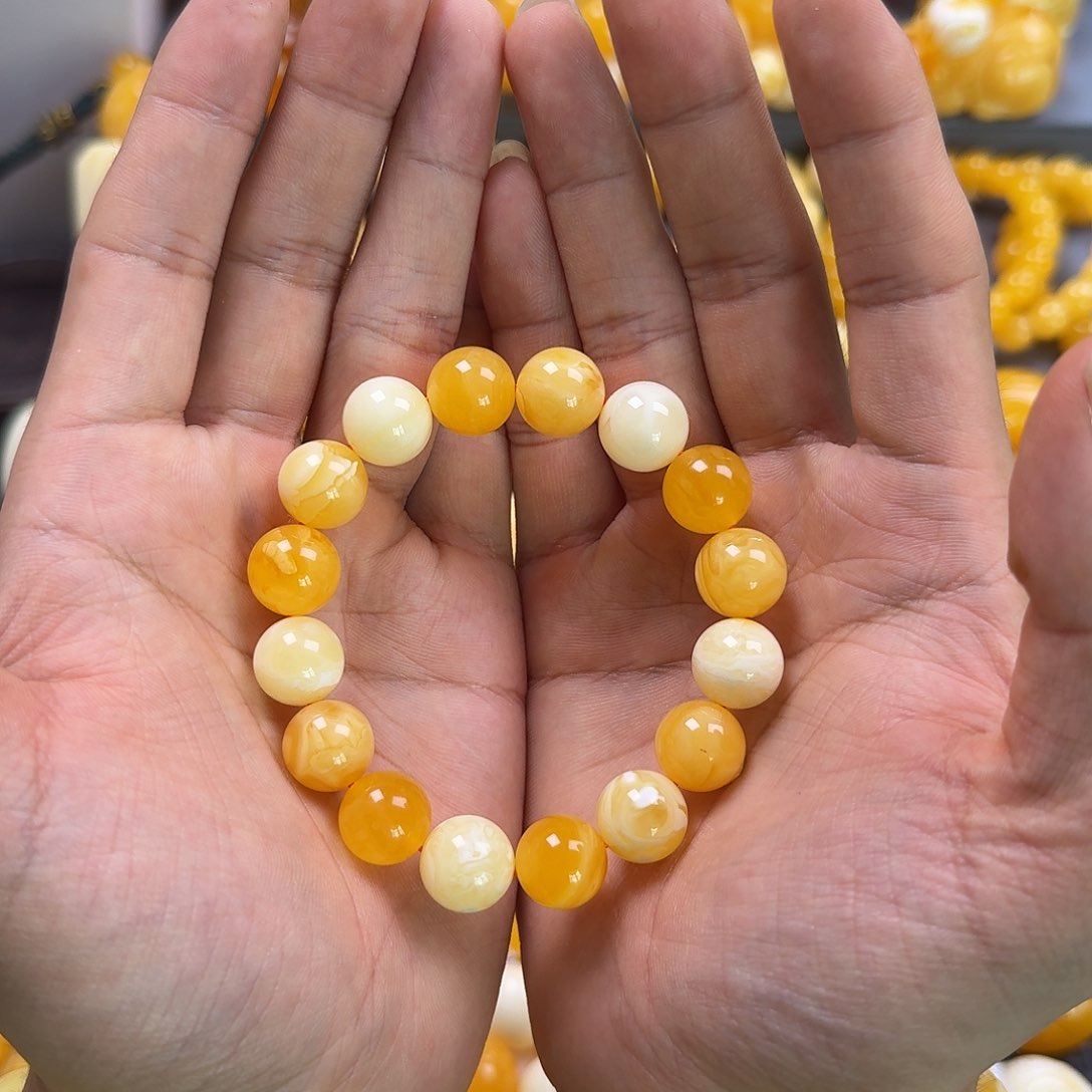 琥珀珠宝奇石未镶嵌13mm