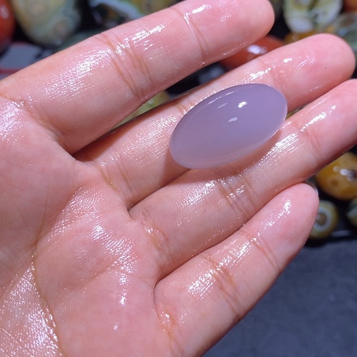 清***浅玛瑙/玉髓玛瑙吊坠未镶嵌