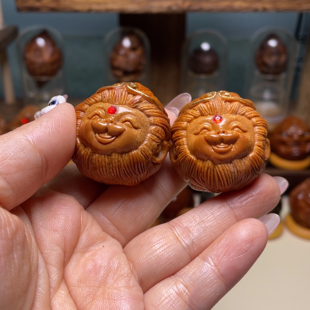 佛螺菩提吊坠镶嵌小圣一对