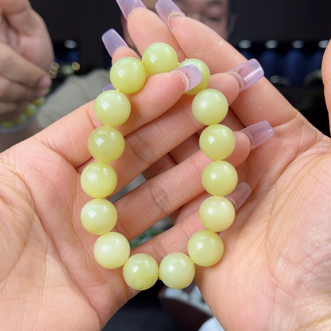 未镶嵌手串和田玉天然和田玉新疆若羌鸡油黄料14