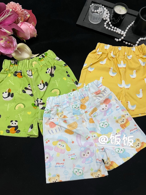【饭饭】婴童卡通图案可开档短裤宝宝