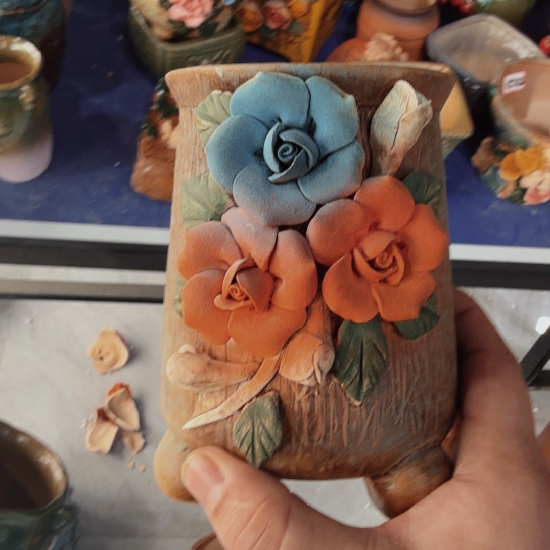 紫砂花盆瑕疵瑕疵