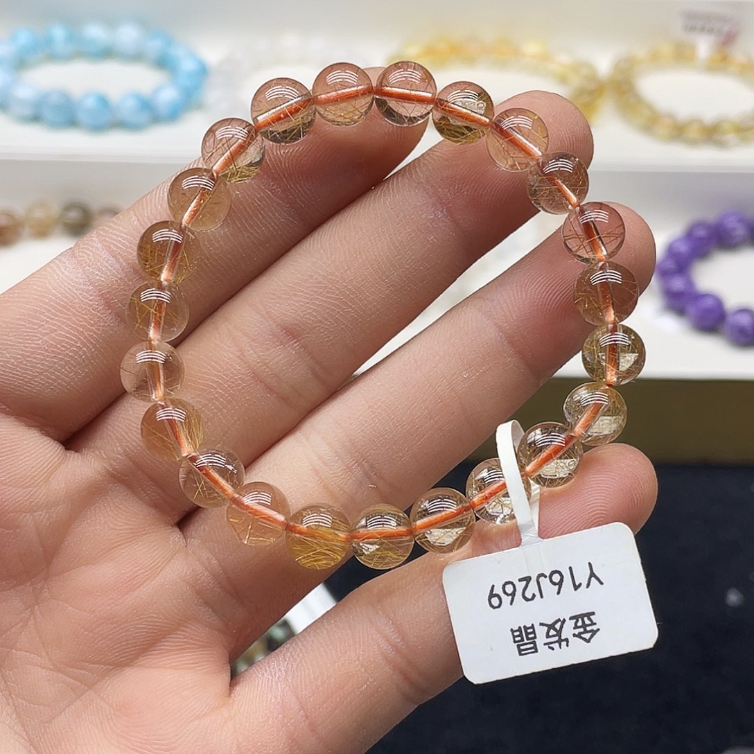 水晶手链未镶嵌金发晶8.2