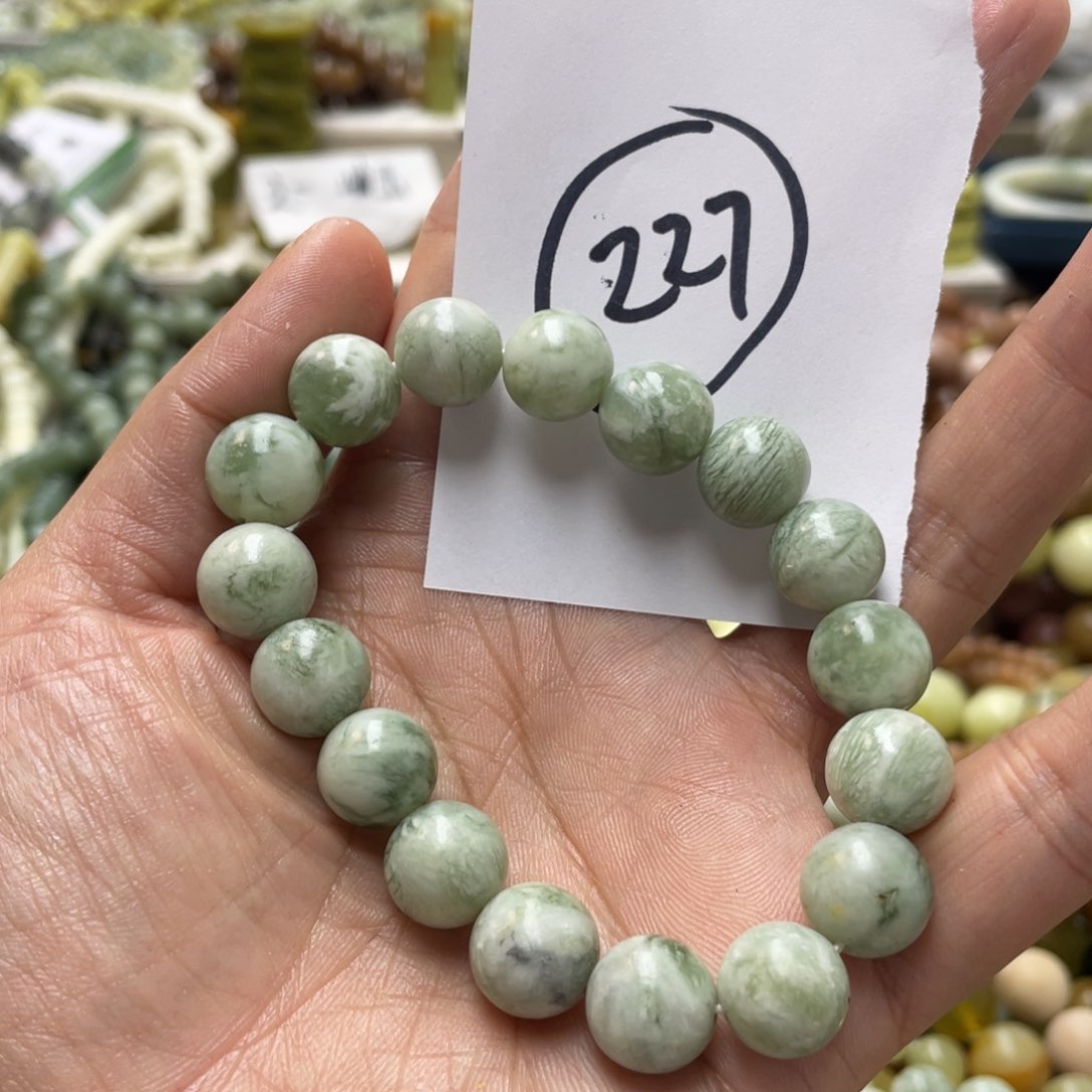 蛇纹石玉手链未镶嵌