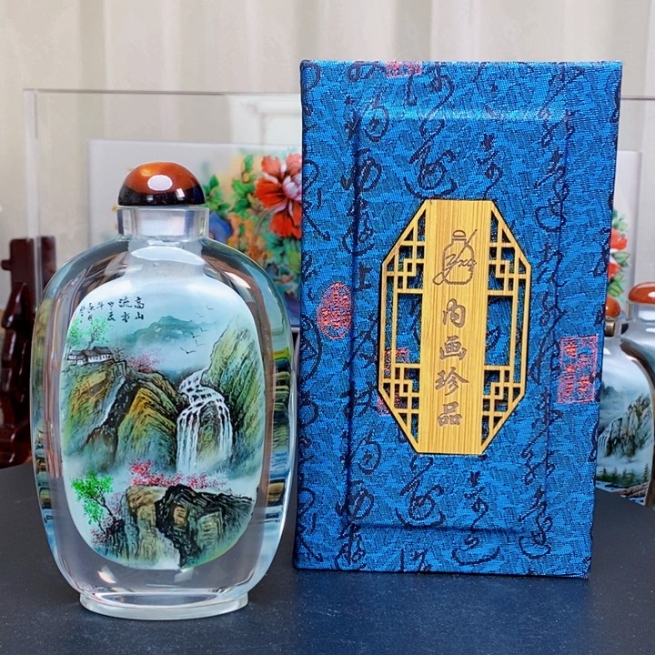 手绘非遗内画鼻烟壶茶桌书桌展柜博古架工艺摆件馈赠礼品