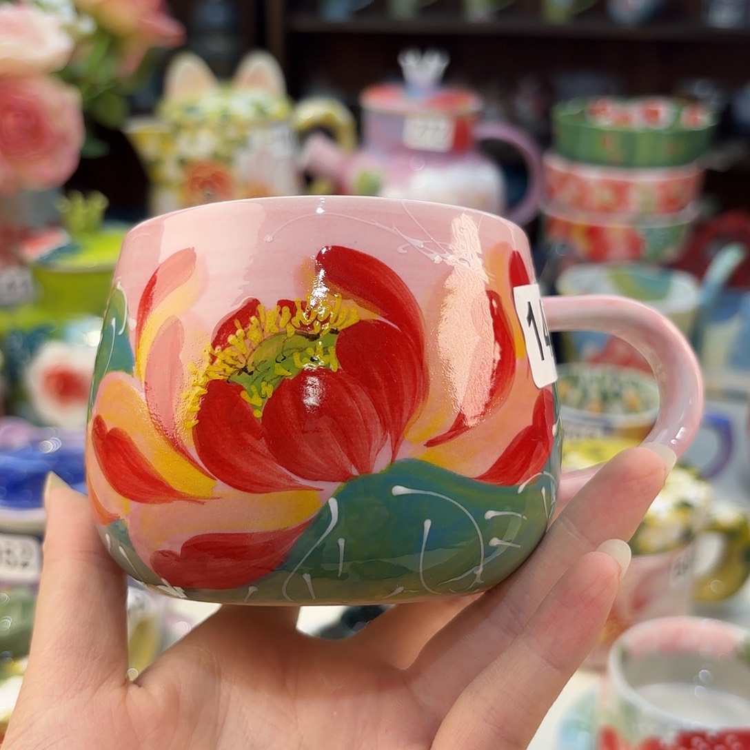 景德镇手绘高温釉下彩陶瓷茶具