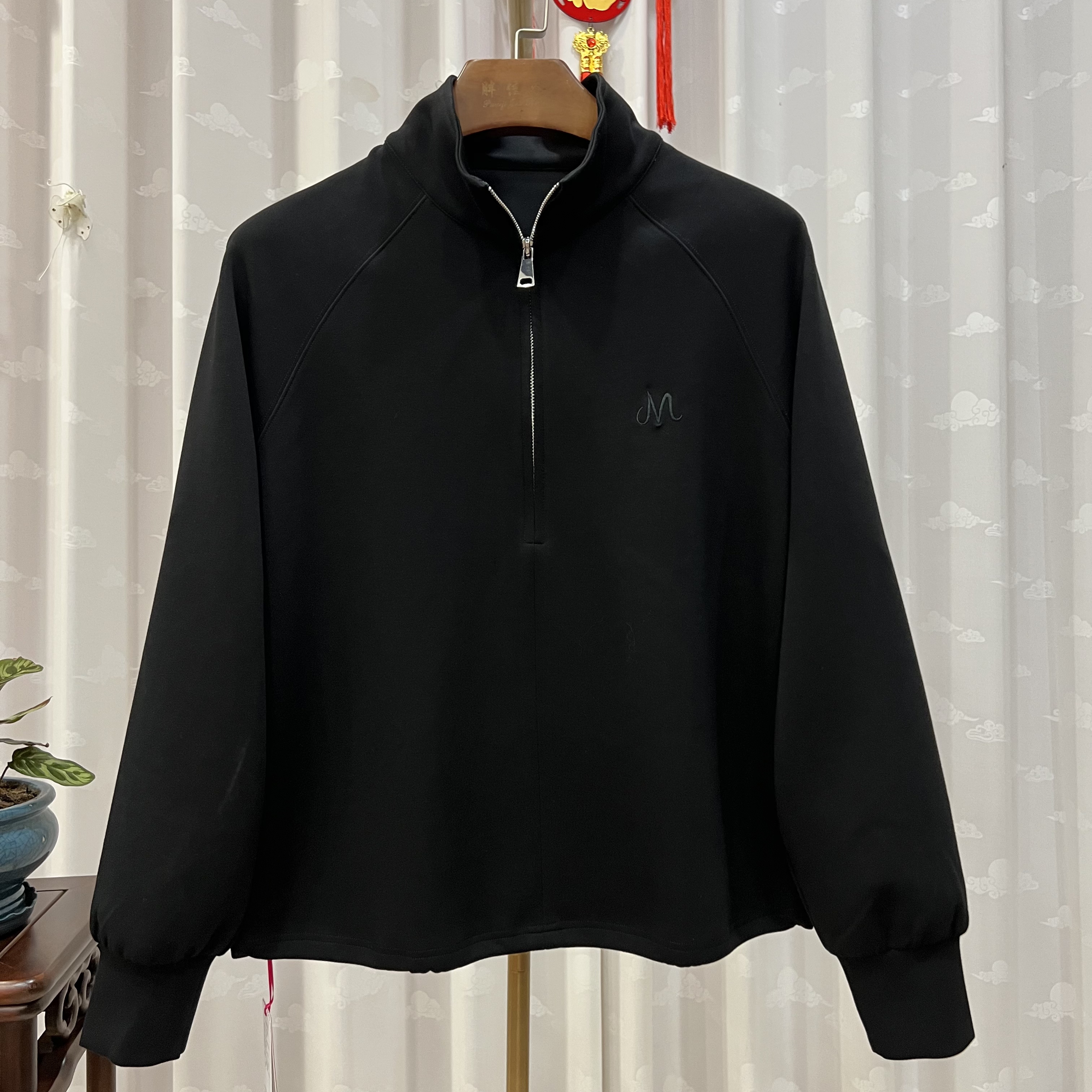 胖人坊大码立领长袖上衣4730  衣长65