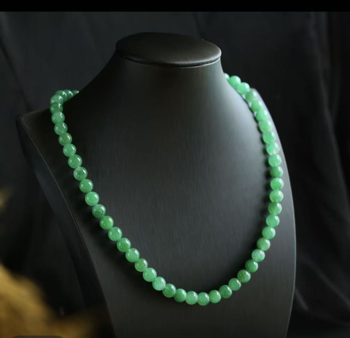 （大奎专属）天然非洲翠项链8mm多样性发货