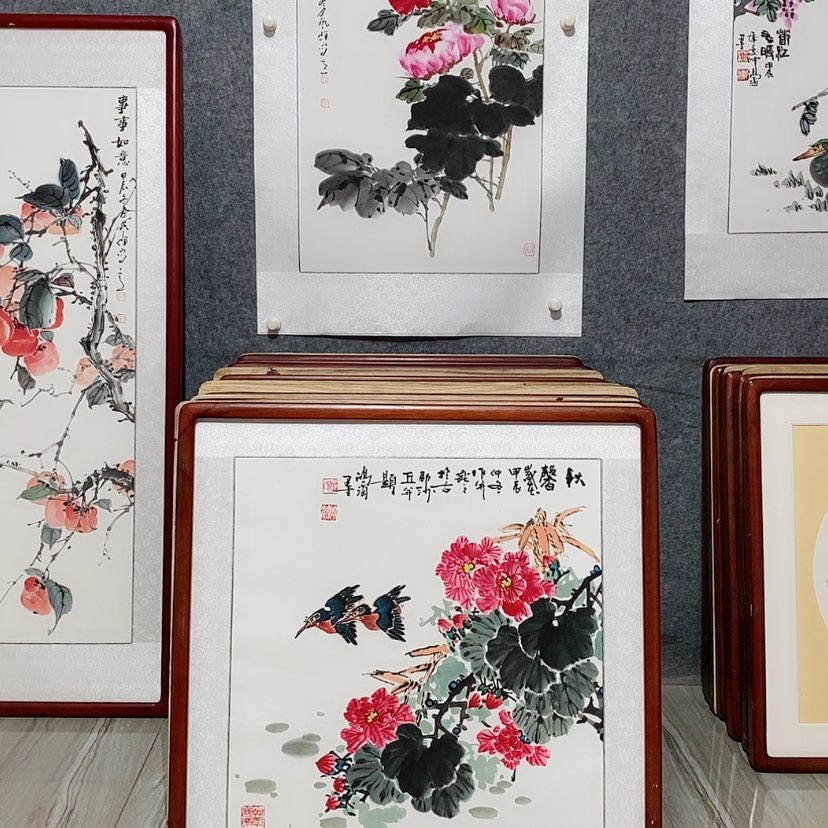 【闪购商品】国画书画作品带框65×65厘米