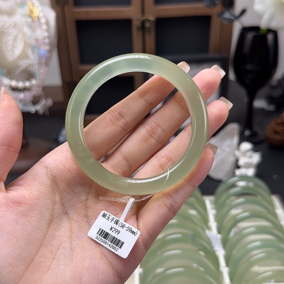 未镶嵌蛇纹石玉手镯20号