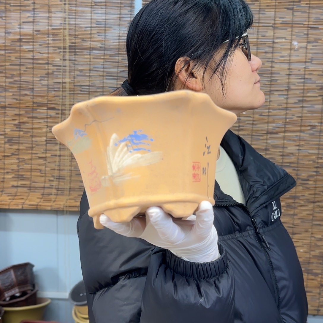 紫砂花盆紫砂口径瑕