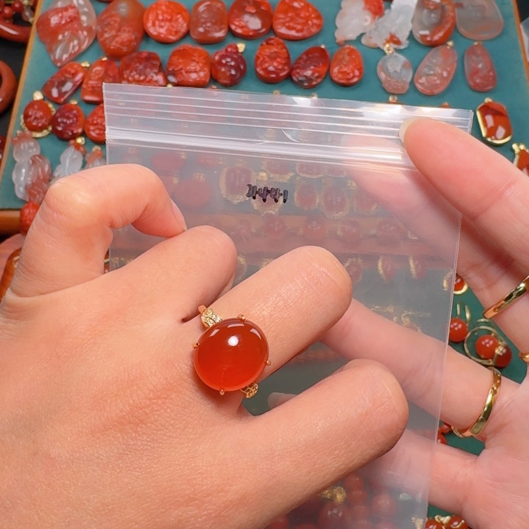 南红玛瑙南红银S925镶嵌