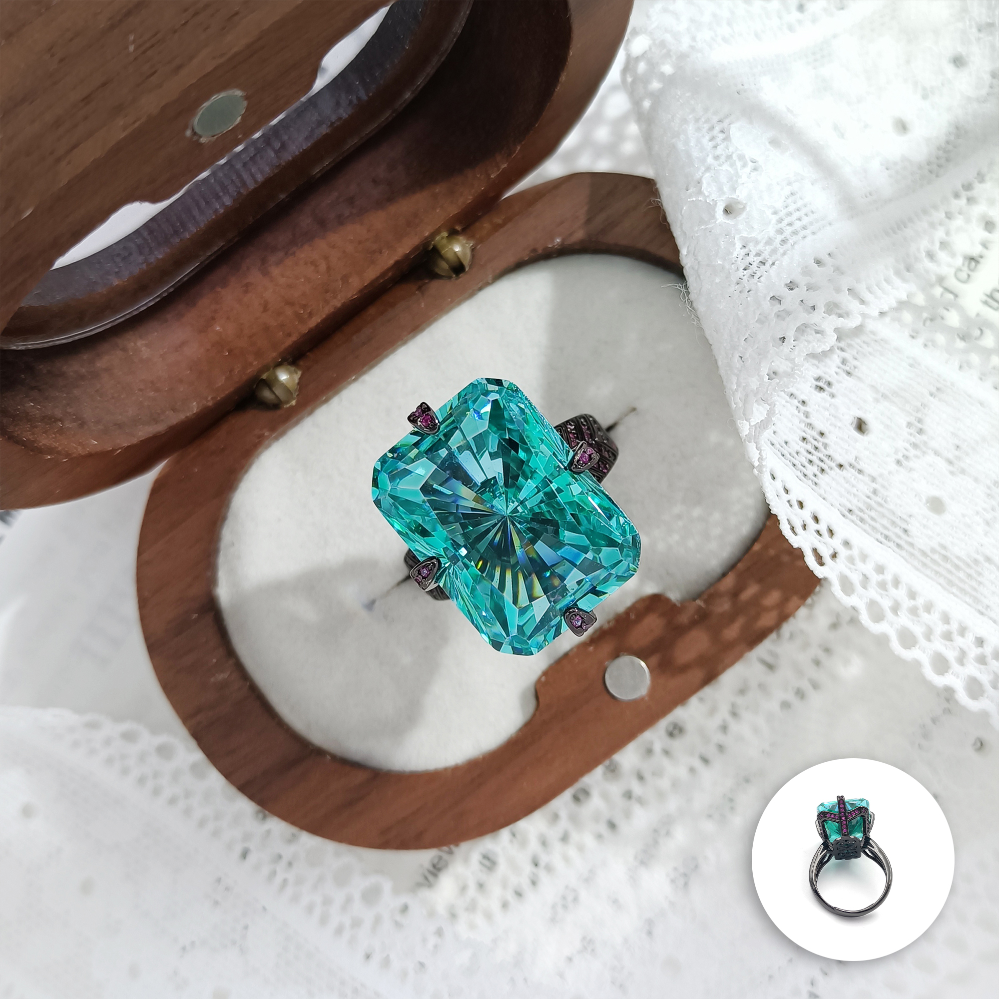 铜合金合成锆石戒指 VWHG-009317【翠韵逸格】 戒指轻奢精致欧美