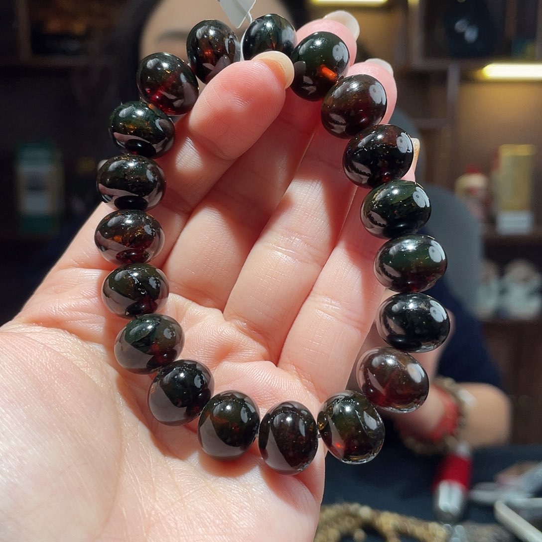 琥珀手链未镶嵌13m翳