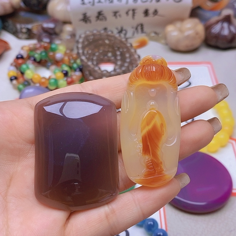 【闪购商品】未镶嵌玛瑙/玉髓珠宝半成品?***