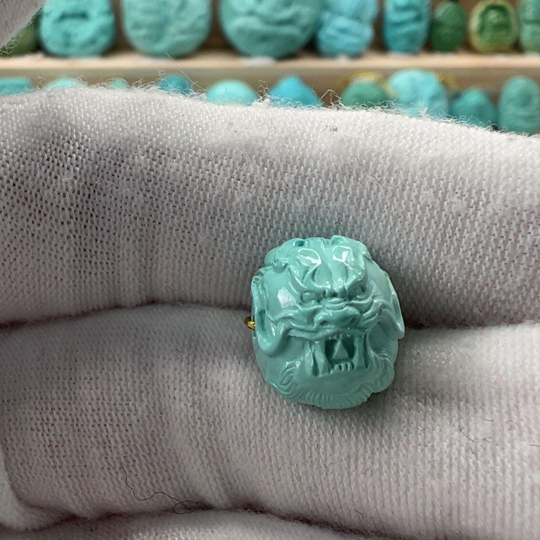 未镶嵌绿松石龙珠11.4x10mm