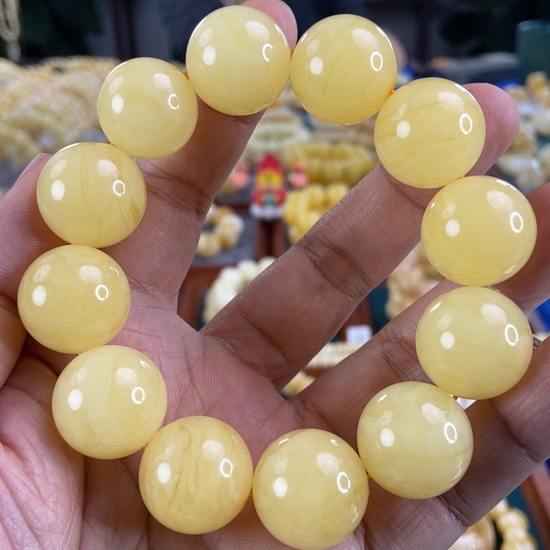 琥珀珠宝奇石未镶嵌20蜜蜡同料串55.41