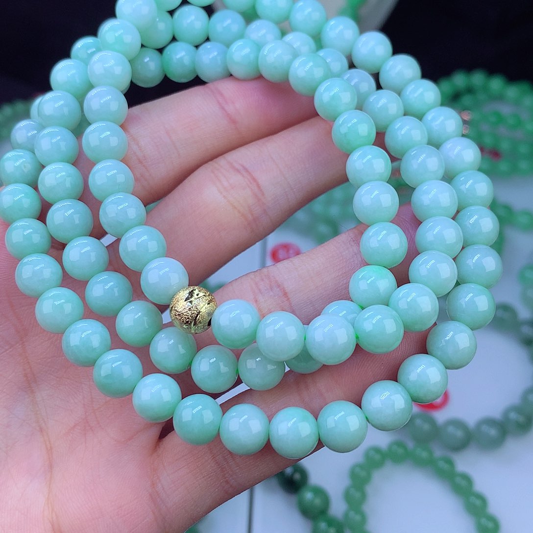 翡翠毛衣链未镶嵌