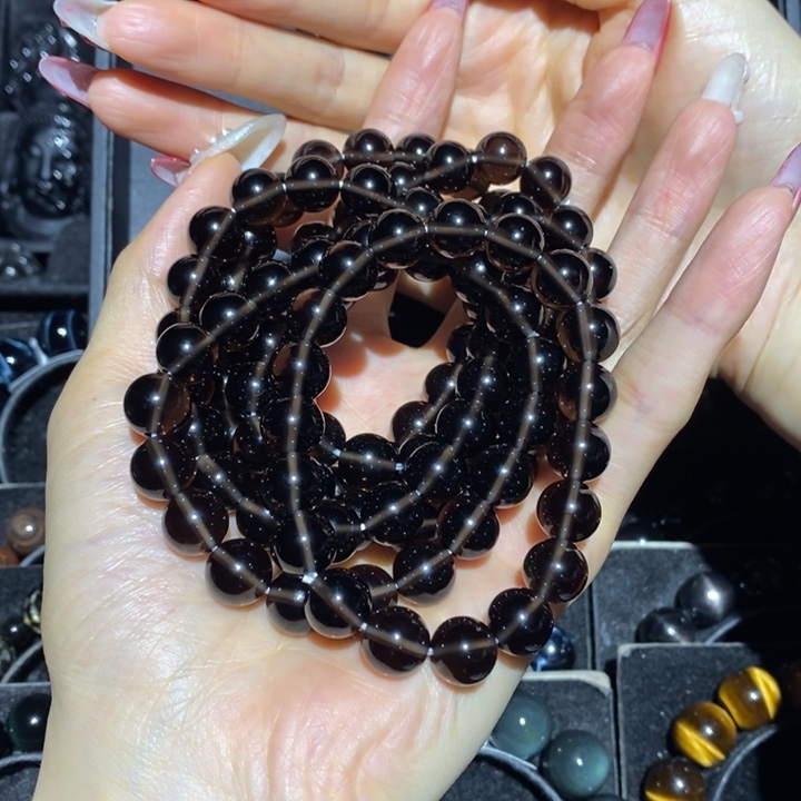 黑曜岩手链未镶嵌悟*
