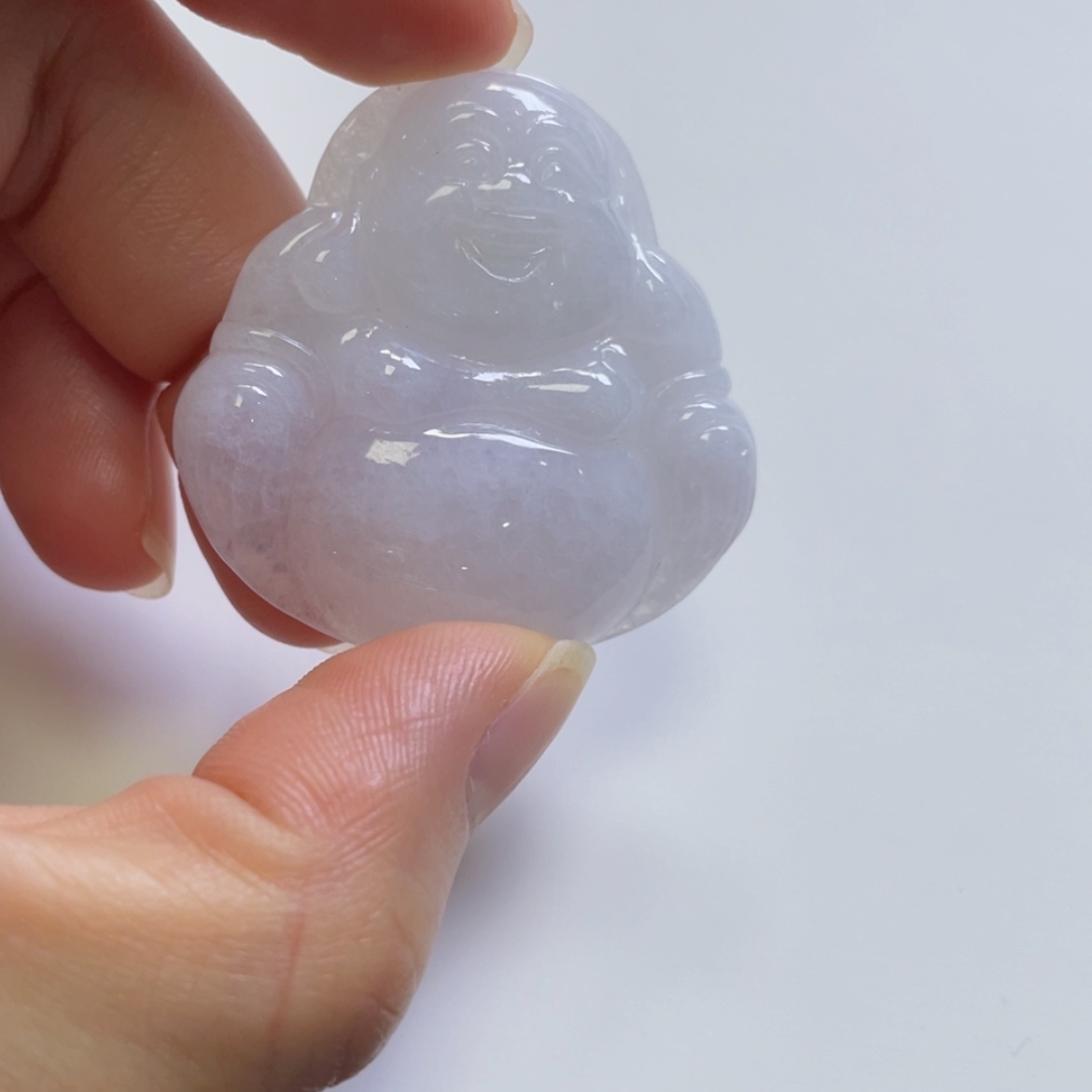 【闪购商品】翡翠颈饰未镶嵌淡粉紫大肚佛