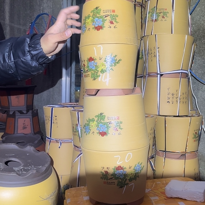 紫砂紫砂花盆盆栽