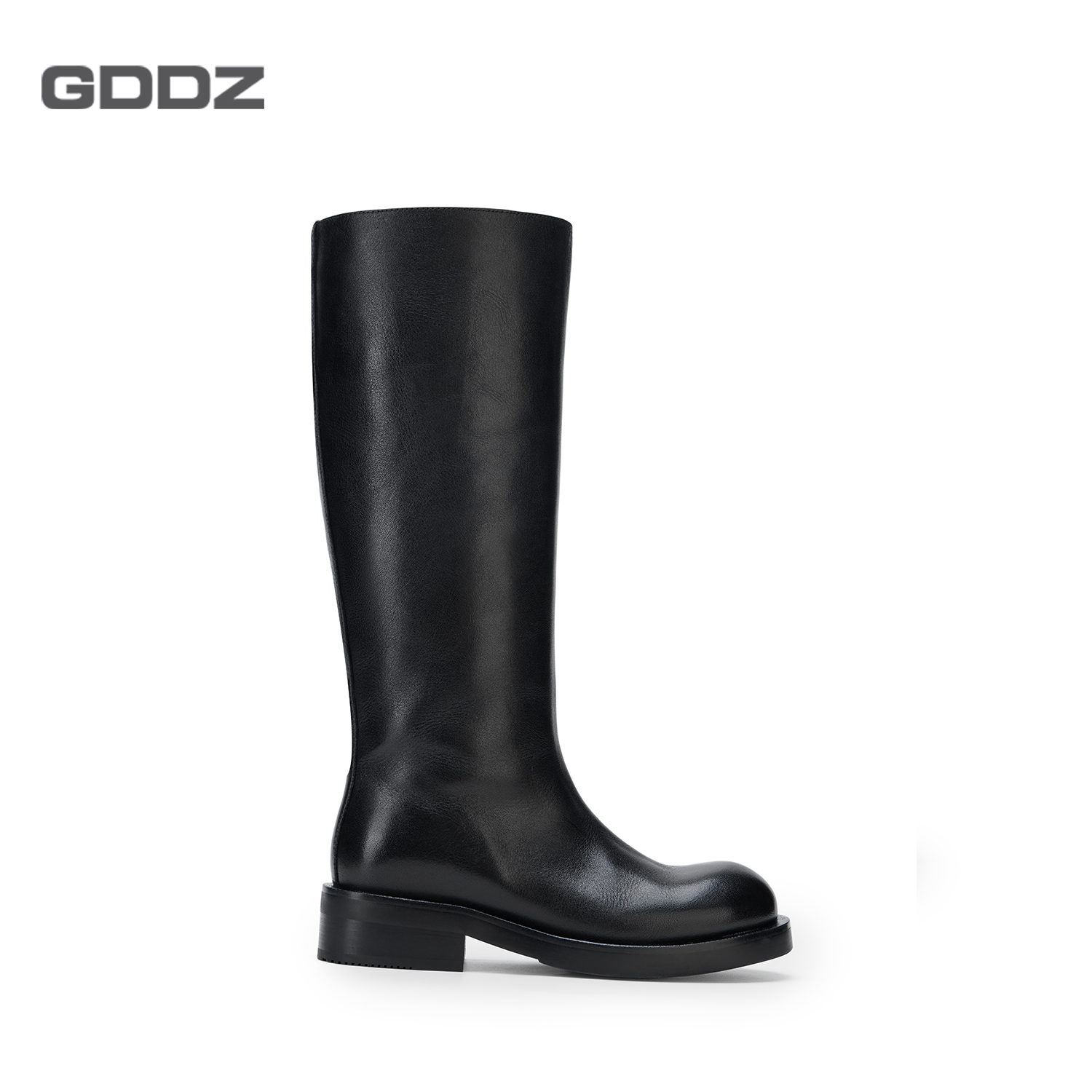 GDDZ设计师款小众真皮厚底骑士靴女25新款显瘦长筒西部靴大头靴子