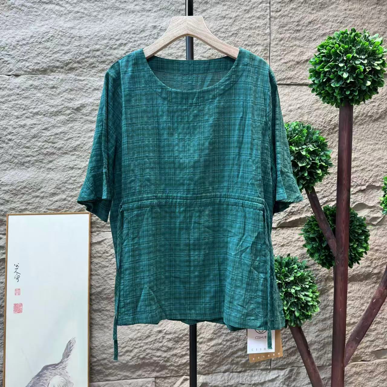 9693新款夏季休闲减龄宽松显瘦简约T恤QZ