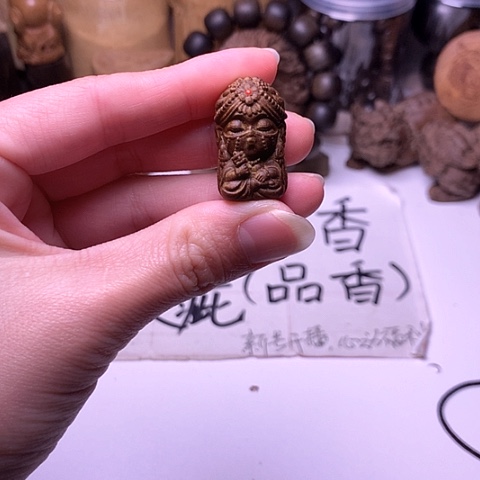 檀香木吊坠檀香蒙面度母