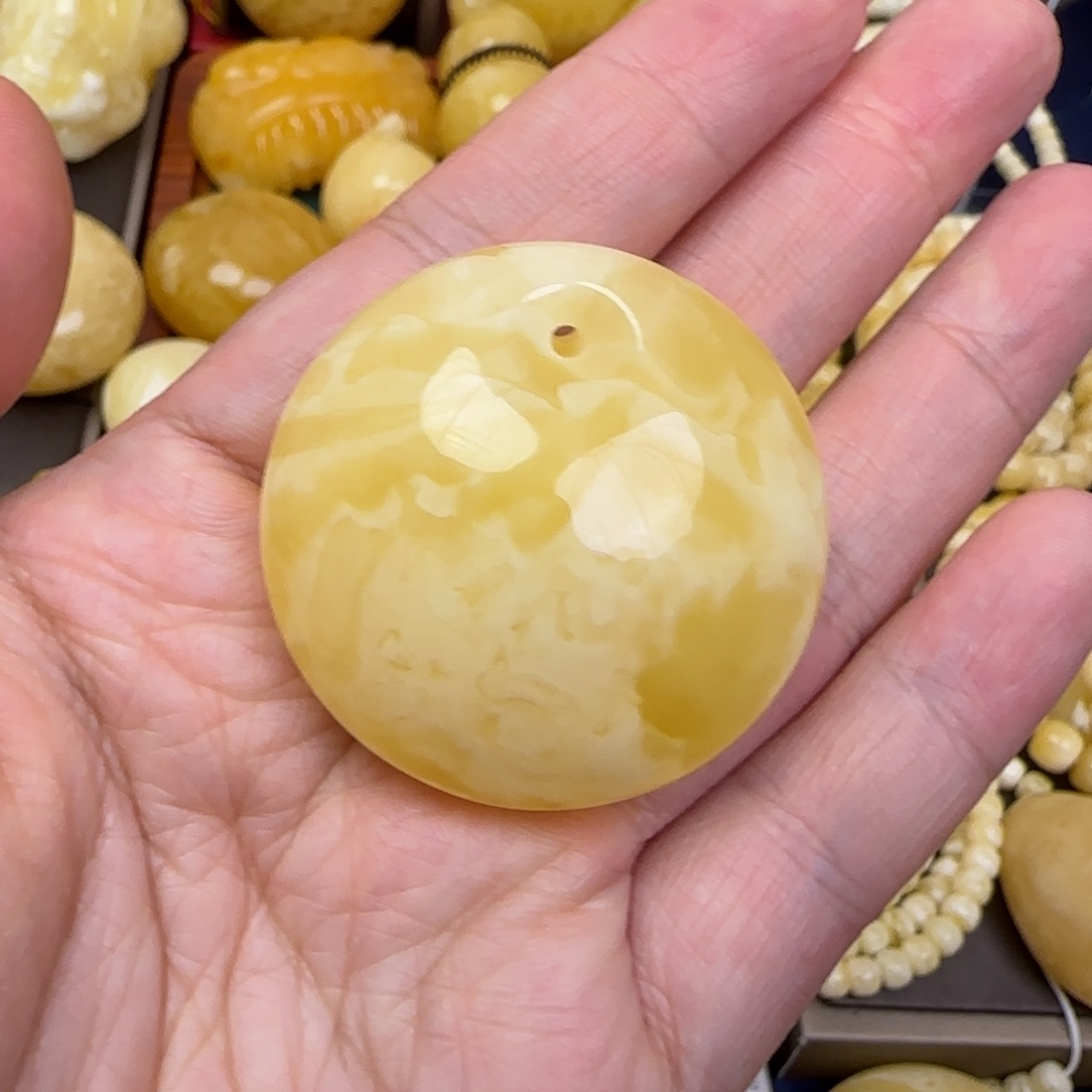 蜜蜡颈饰未镶嵌天然蜜蜡