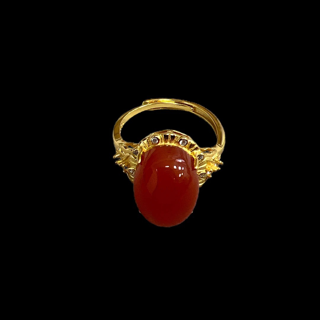 4016南红戒指孤品