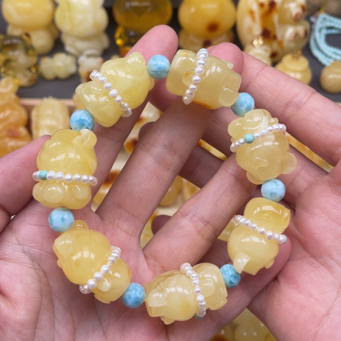 裸石琥珀未镶嵌蜜蜡