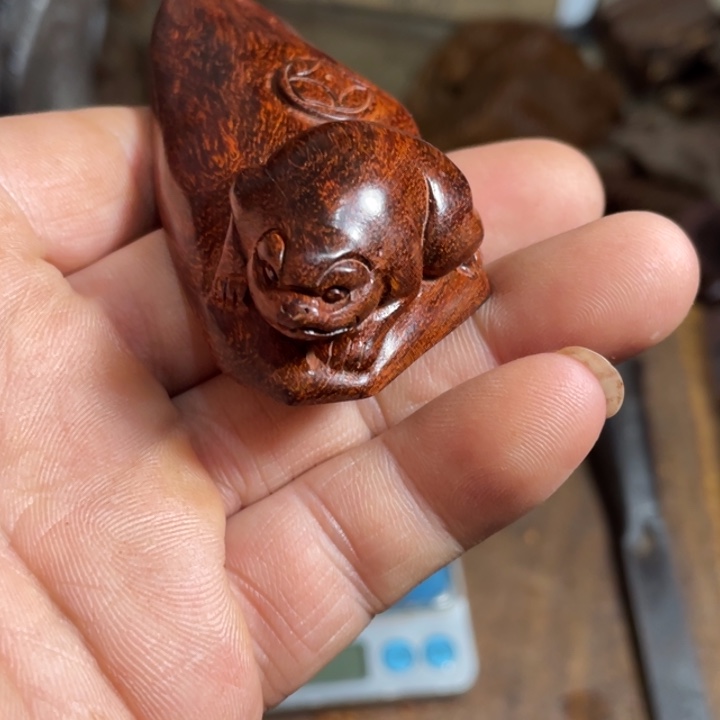 檀香紫檀（小叶紫檀）482金蟾手把件