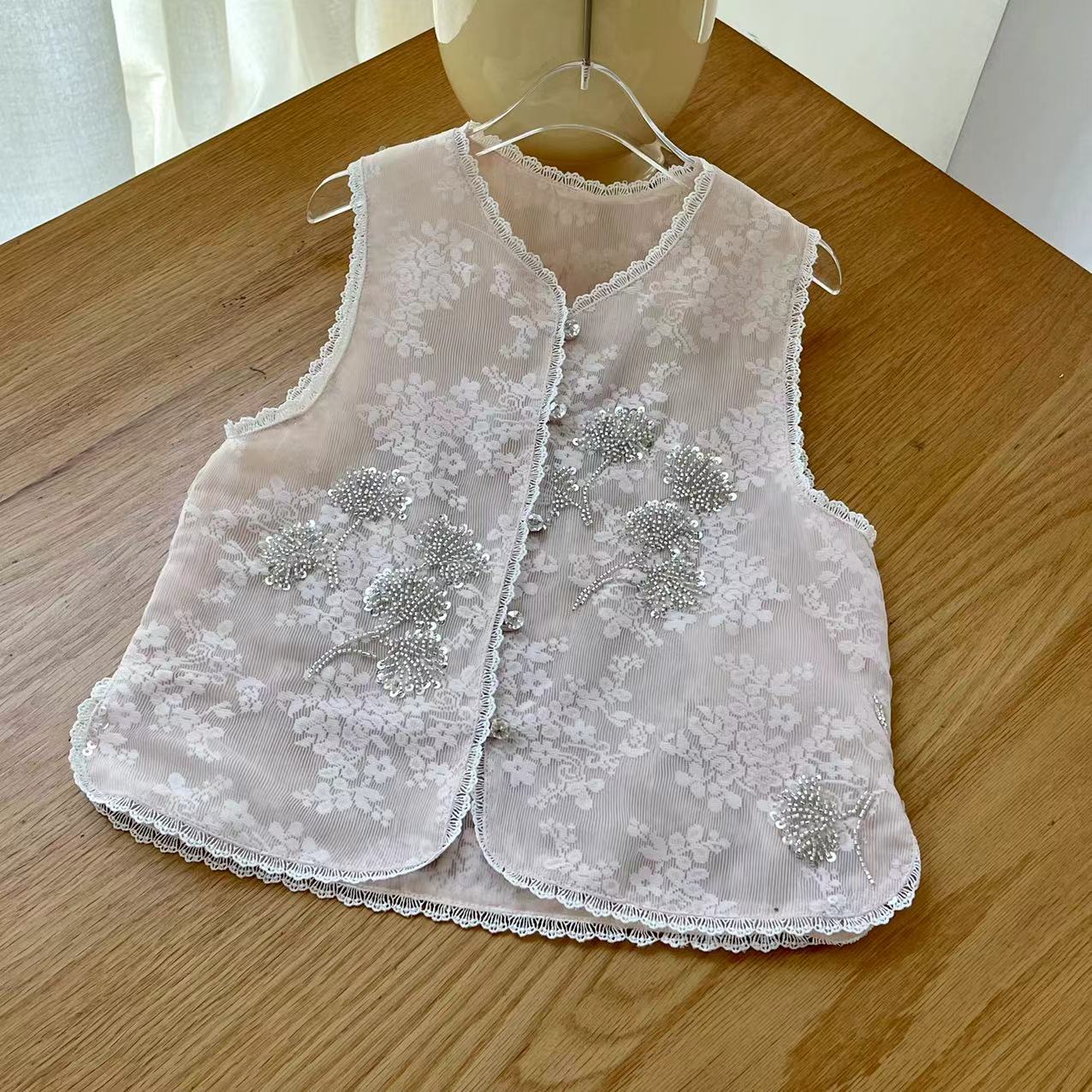 【喜儿定制】春夏季新款粉色马甲汉服休闲中大童夏季气质