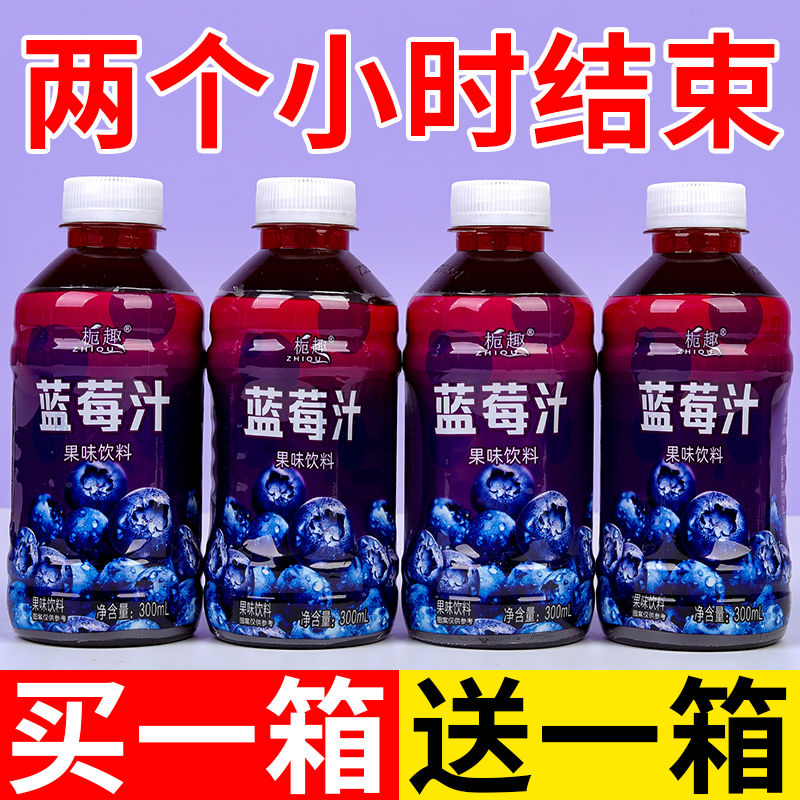 【买一送一】正宗蓝莓汁饮料整箱批发清爽开胃解腻高颜值饮品实惠装