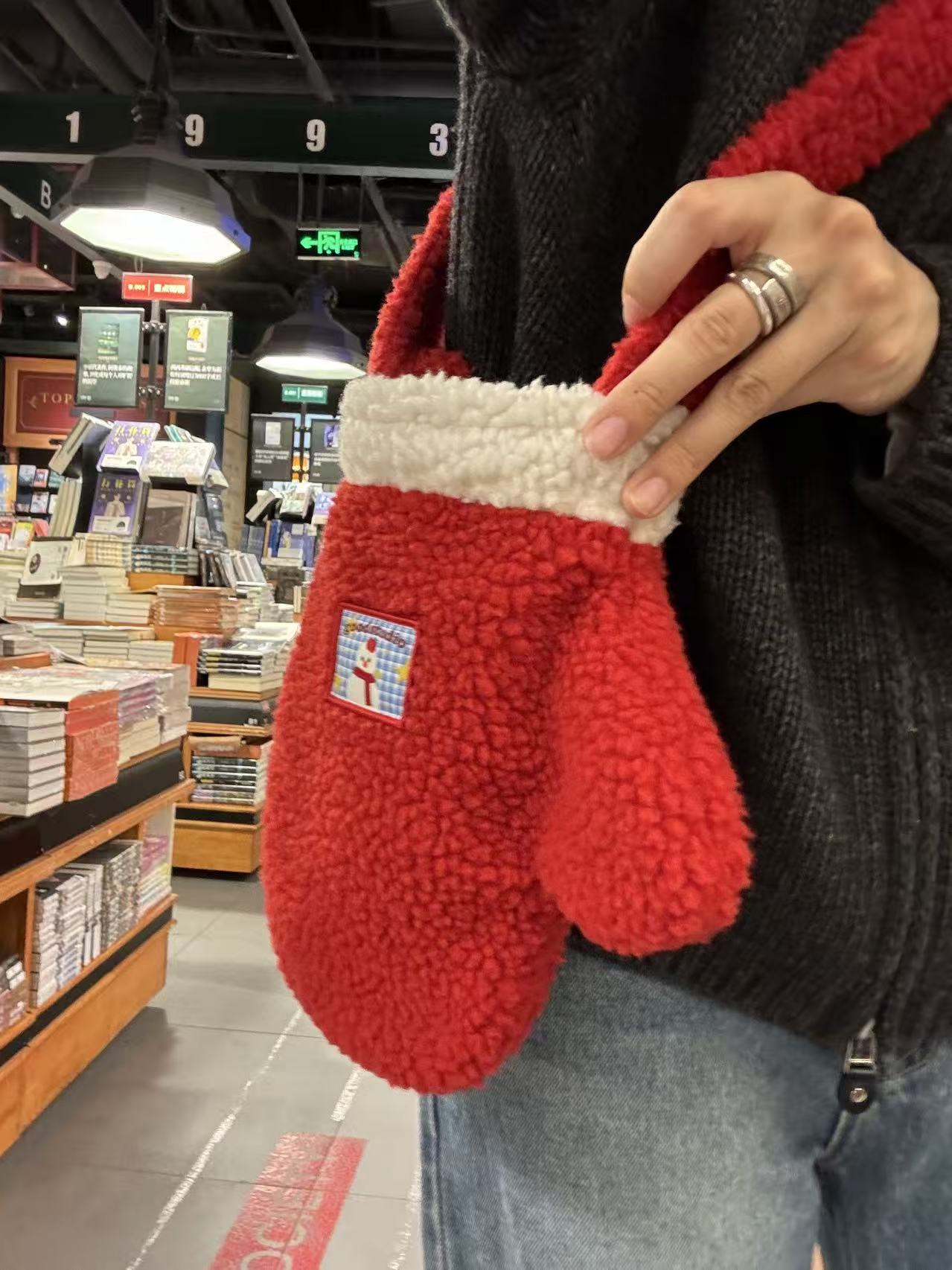 春天 手套包 圣诞节斜挎手机包秋冬可爱