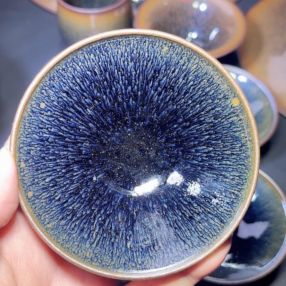 茶盏小**安青蓝毫灯盏主人杯