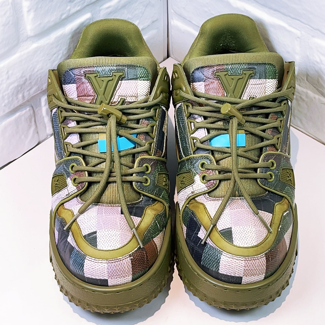99新 LouisVuitton/路易威登 trainer 胖丁迷彩款 欧码8码42码